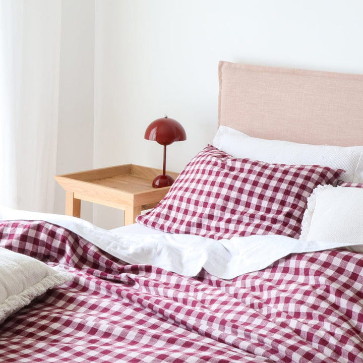 Juno Bedhead with Slipcover Queen Size Blush By Black Mango Interiors