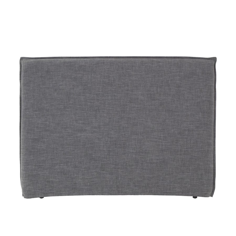 Juno Bedhead with Slipcover Queen Size Charcoal By Black Mango Interiors