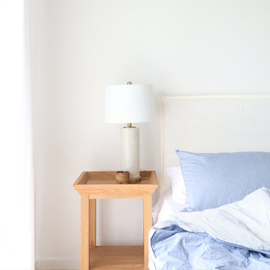 Juno Bedhead with Slipcover Queen Size Ivory By Black Mango Interiors