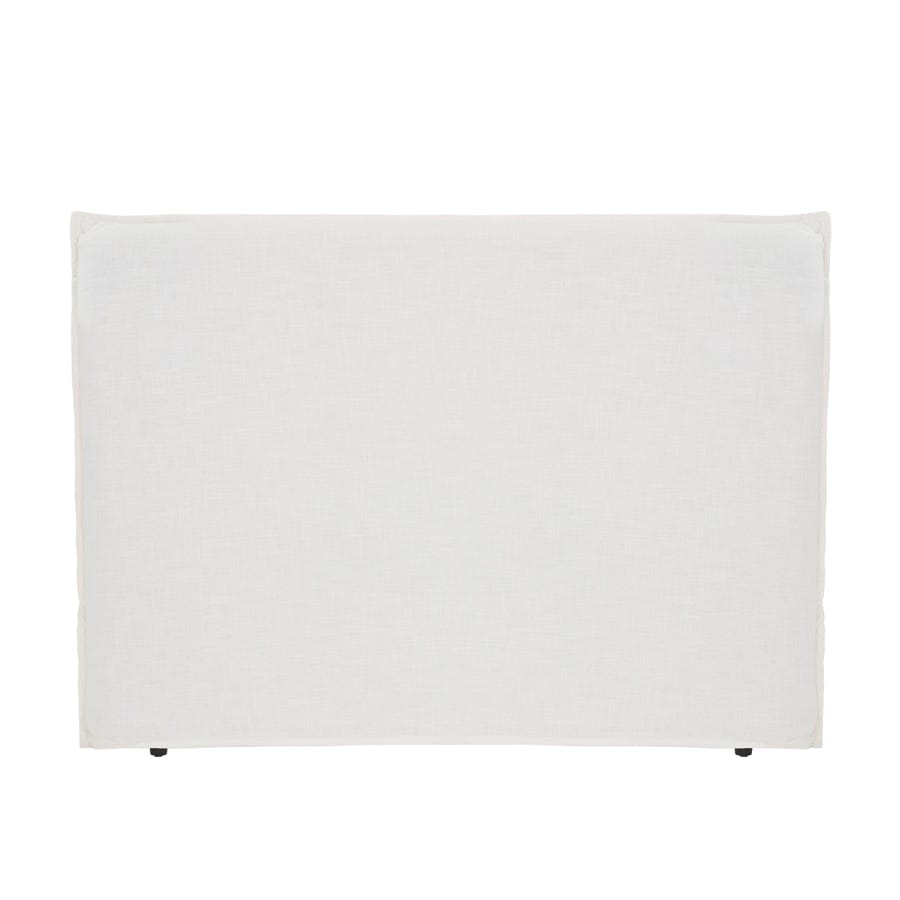 Juno Bedhead with Slipcover Queen Size Ivory By Black Mango Interiors