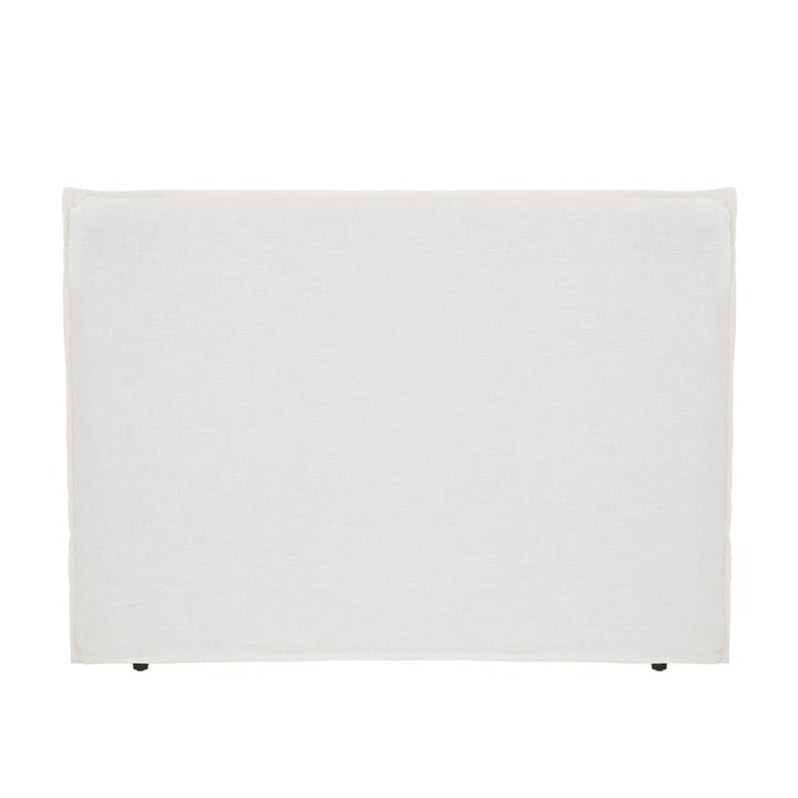 Juno Bedhead with Slipcover Queen Size Ivory By Black Mango Interiors