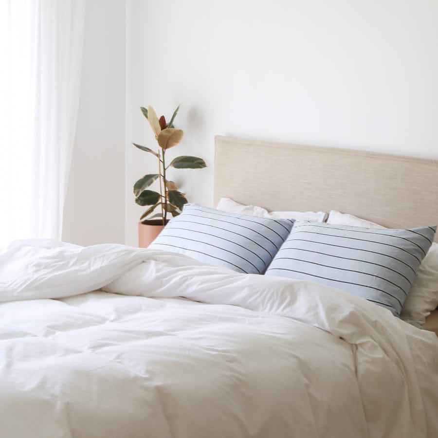 Juno Bedhead with Slipcover Queen Size Linen By Black Mango Interiors