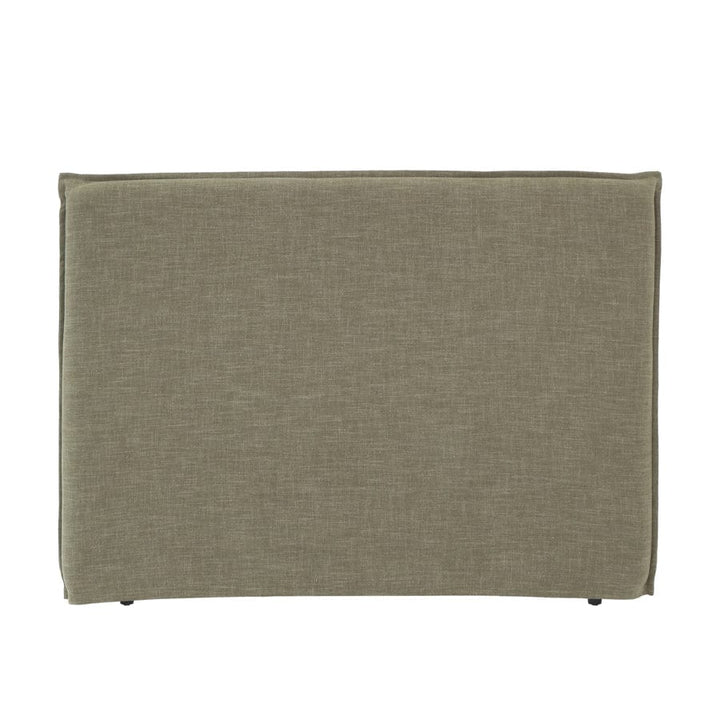Juno Bedhead with Slipcover Queen Size Olive By Black Mango Interiors