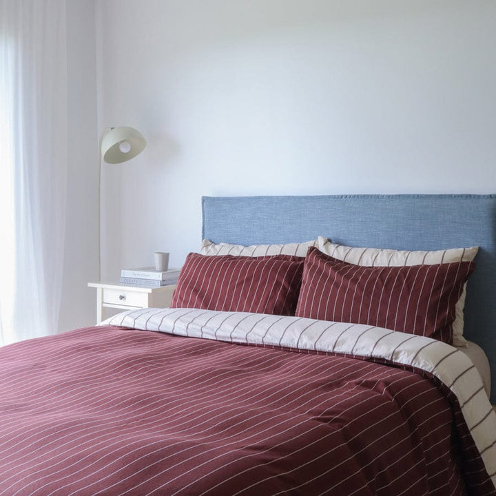 Juno Bedhead with Slipcover Queen Size Sky By Black Mango Interiors
