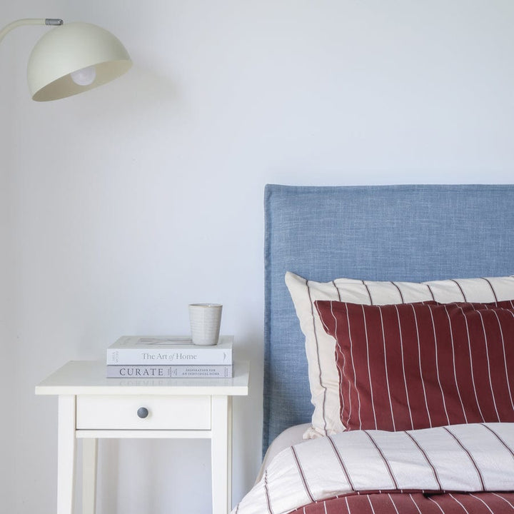 Juno Bedhead with Slipcover Queen Size Sky By Black Mango Interiors