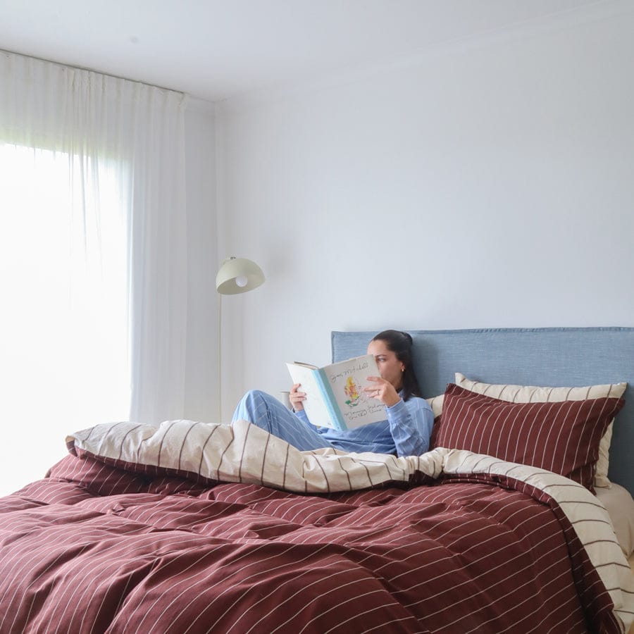 Juno Bedhead with Slipcover Queen Size Sky By Black Mango Interiors