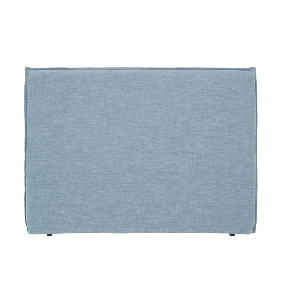 Juno Bedhead with Slipcover Queen Size Sky By Black Mango Interiors