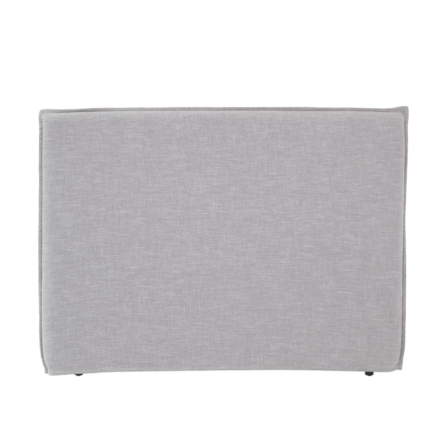 Juno Bedhead with Slipcover Queen Size Steel By Black Mango Interiors