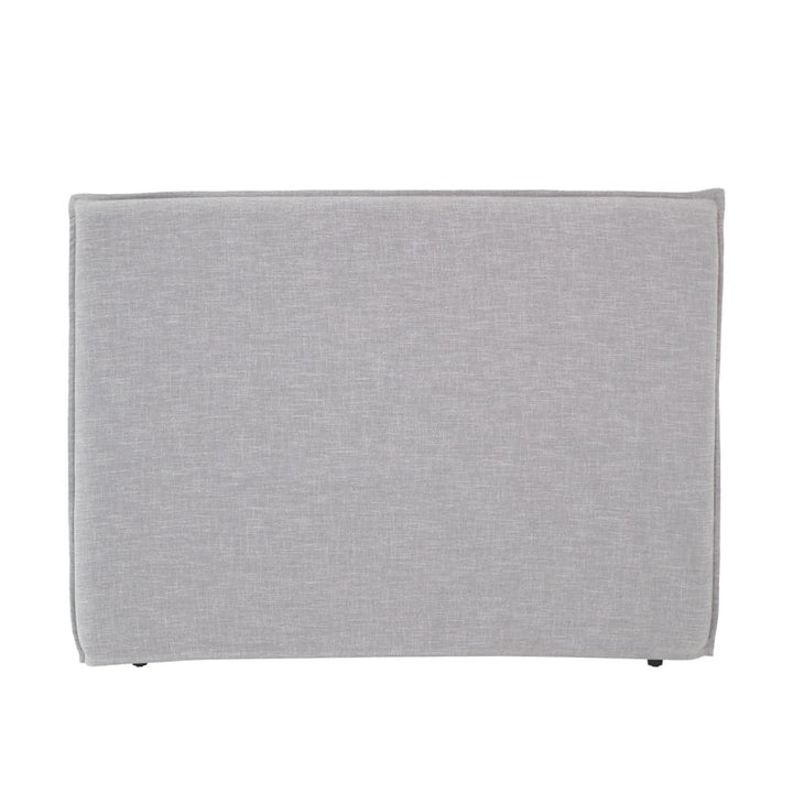 Juno Bedhead with Slipcover Queen Size Steel By Black Mango Interiors