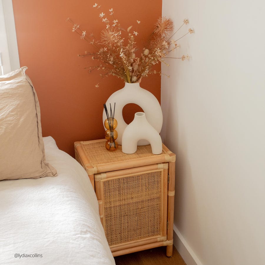 Lennox Rattan Bedside Table By Black Mango Interiors