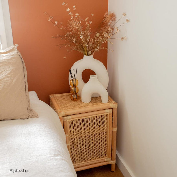 Lennox Rattan Bedside Table By Black Mango Interiors