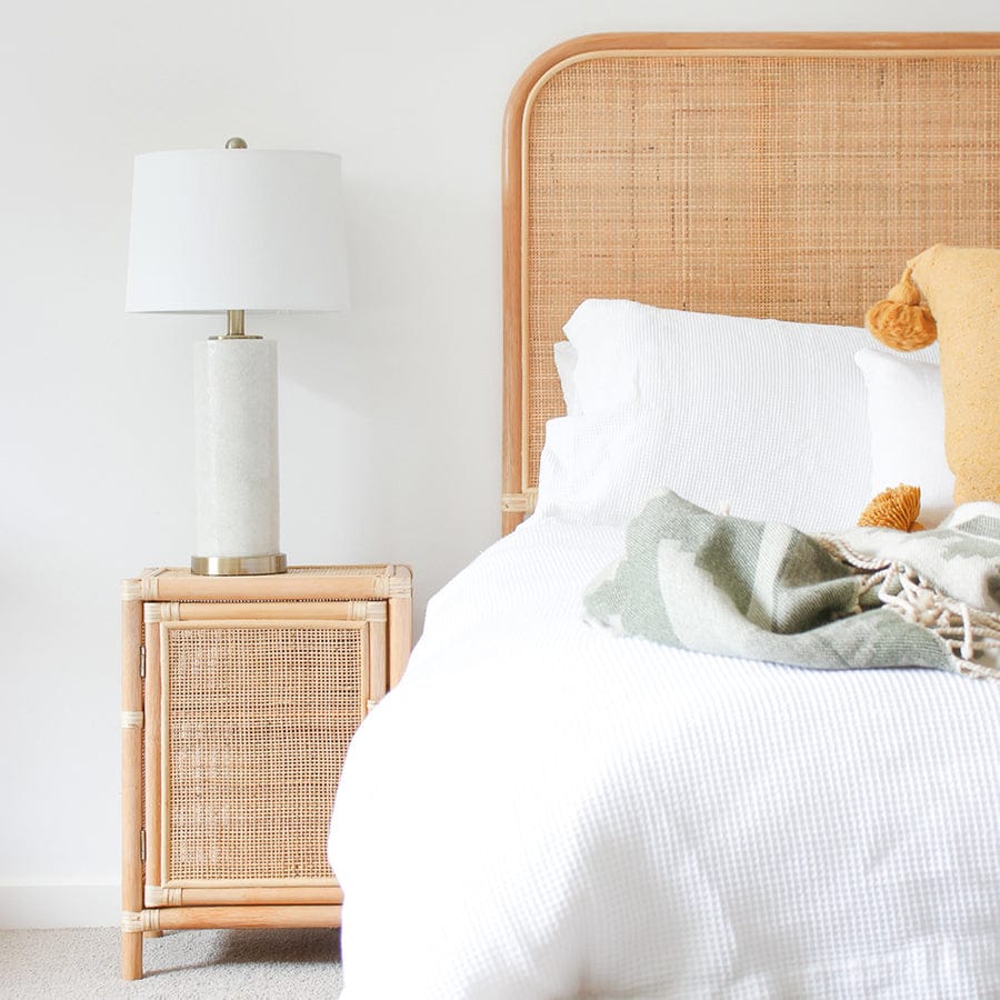 Lennox Rattan Bedside Table By Black Mango Interiors