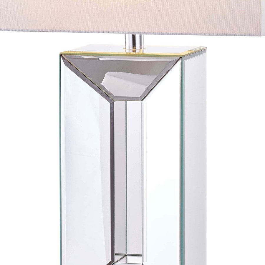 Lydia Mirror Block Table Lamp By Black Mango