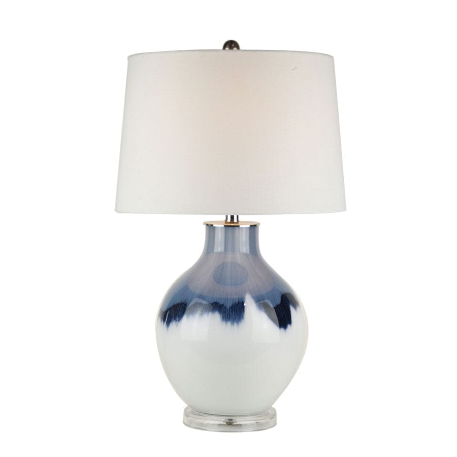 Macie Navy and White Table Lamp By Black Mango