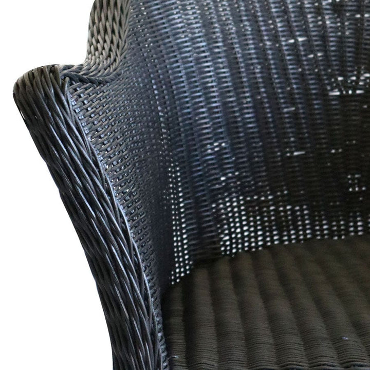 Madison Rattan Arm Chair Black By Black Mango