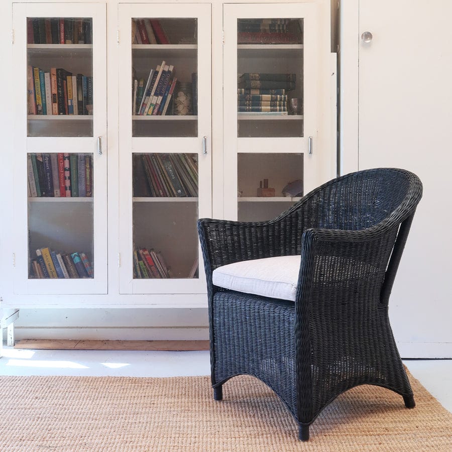 Madison Rattan Arm Chair Black By Black Mango