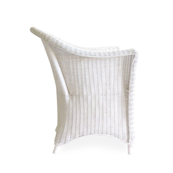 Madison Rattan Arm Chair White By Black Mango