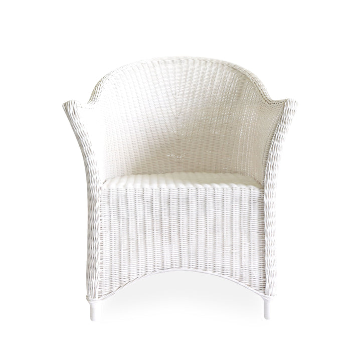 Madison Rattan Arm Chair White By Black Mango