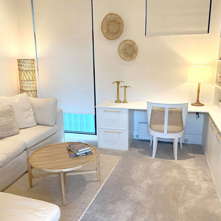 Madrid  Dining Chair White and Natural By Black Mango