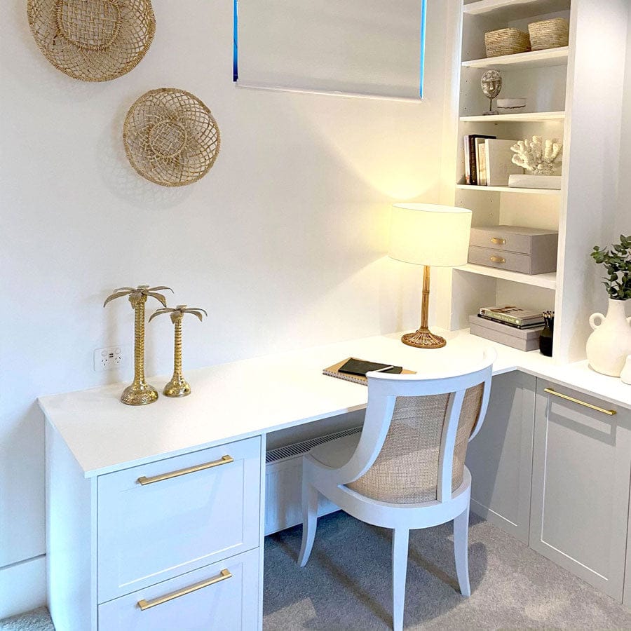 Madrid  Dining Chair White and Natural By Black Mango