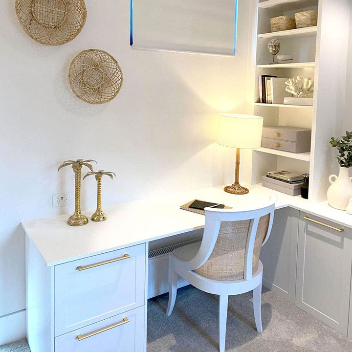 Madrid  Dining Chair White and Natural By Black Mango