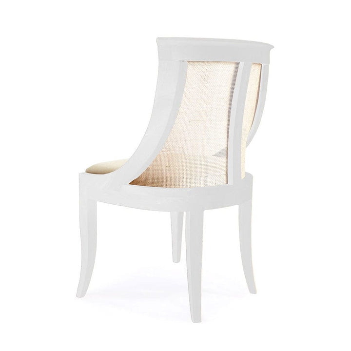 Madrid  Dining Chair White and Natural By Black Mango