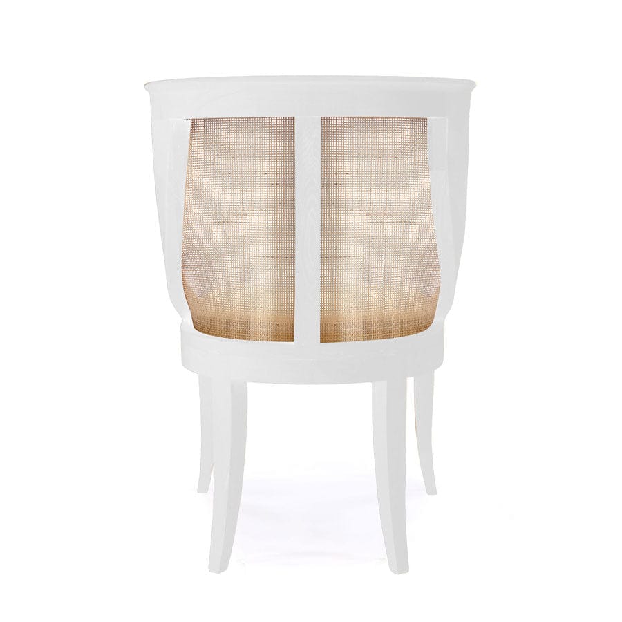 Madrid  Dining Chair White and Natural By Black Mango