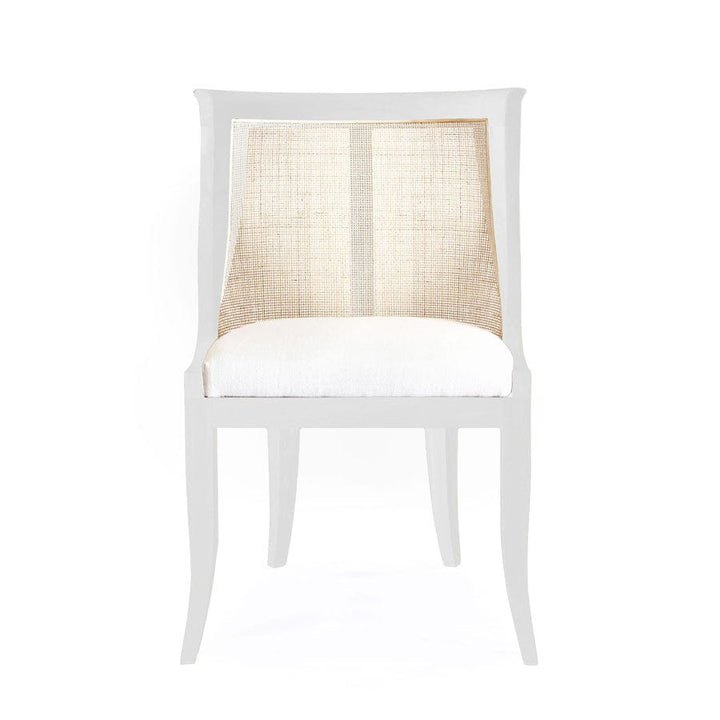 Madrid  Dining Chair White and Natural By Black Mango