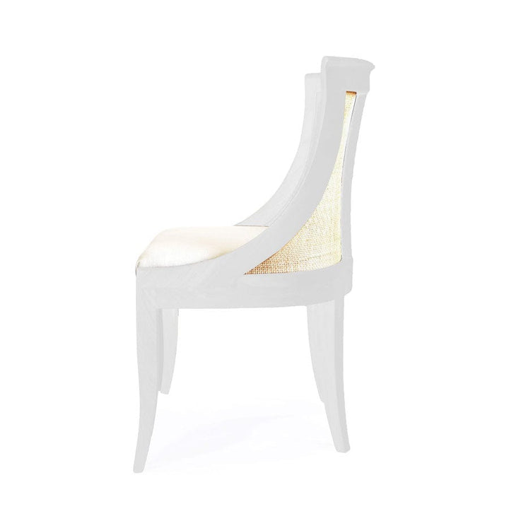 Madrid  Dining Chair White and Natural By Black Mango