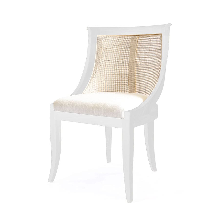 Madrid  Dining Chair White and Natural By Black Mango