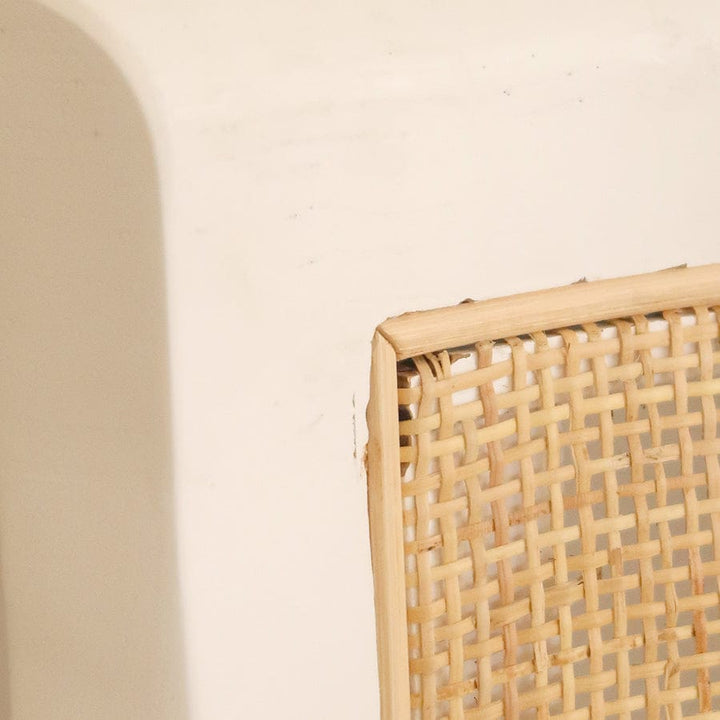 Madrid Dining Chair White and Natural - Seconds By Black Mango