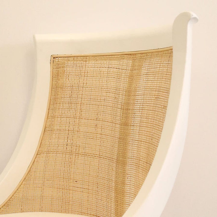 Madrid Dining Chair White and Natural - Seconds By Black Mango