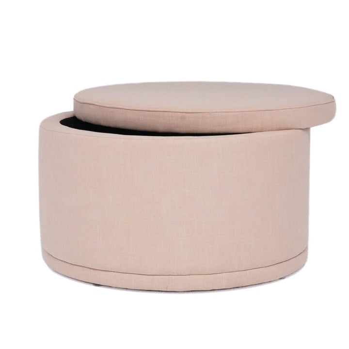 Mae Storage Ottoman Large Blush By Black Mango Interiors