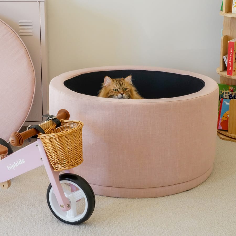 Mae Storage Ottoman Large Blush By Black Mango Interiors