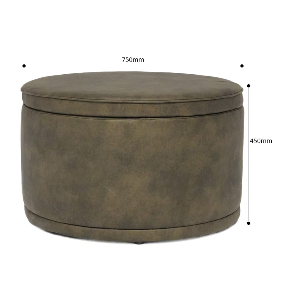 Mae Storage Ottoman Large Brunswick By Black Mango Interiors