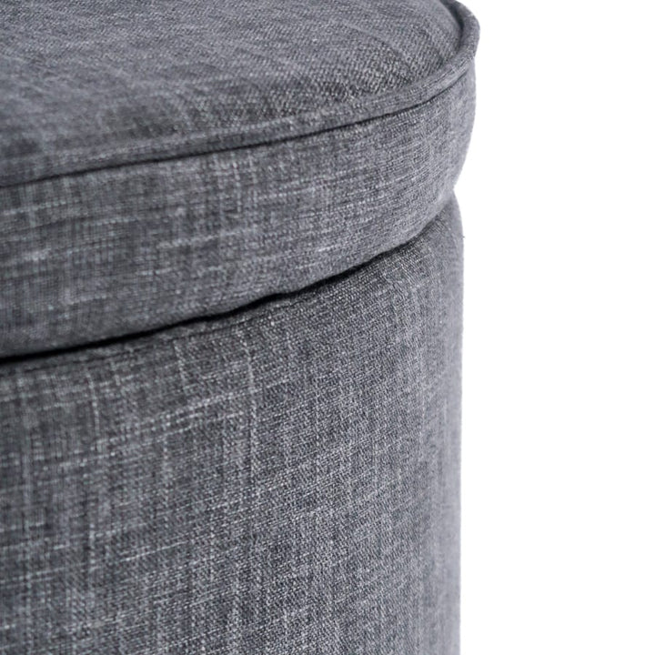 Mae Storage Ottoman Large Charcoal By Black Mango Interiors