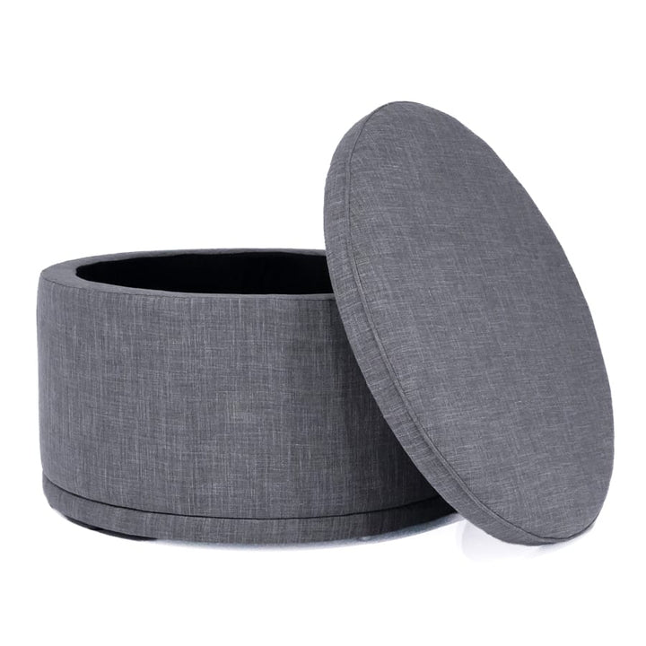 Mae Storage Ottoman Large Charcoal By Black Mango Interiors