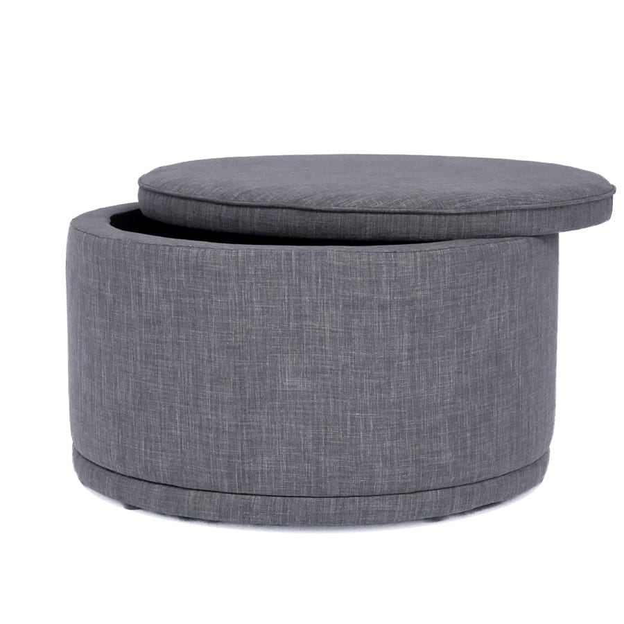 Mae Storage Ottoman Large Charcoal By Black Mango Interiors