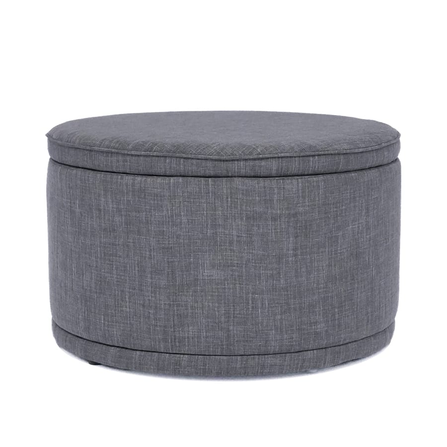 Mae Storage Ottoman Large Charcoal By Black Mango Interiors