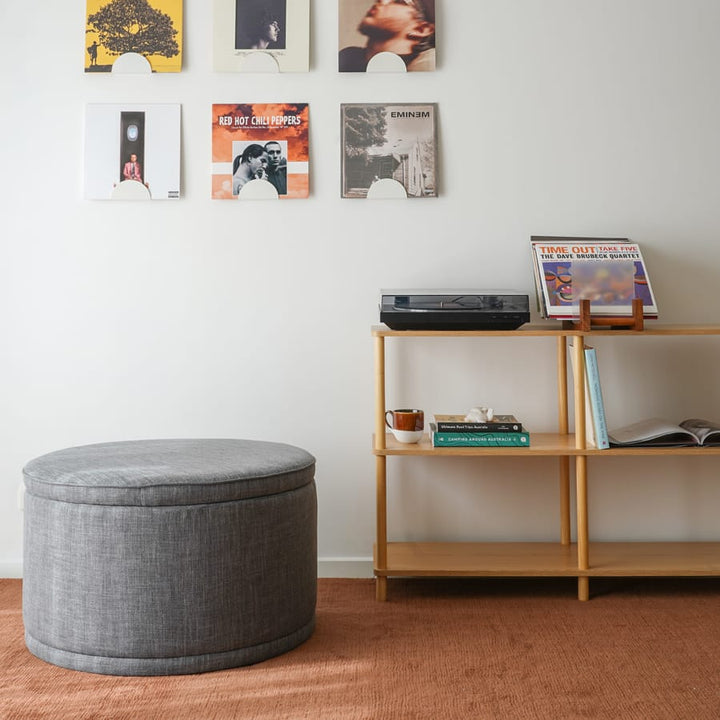 Mae Storage Ottoman Large Charcoal By Black Mango Interiors