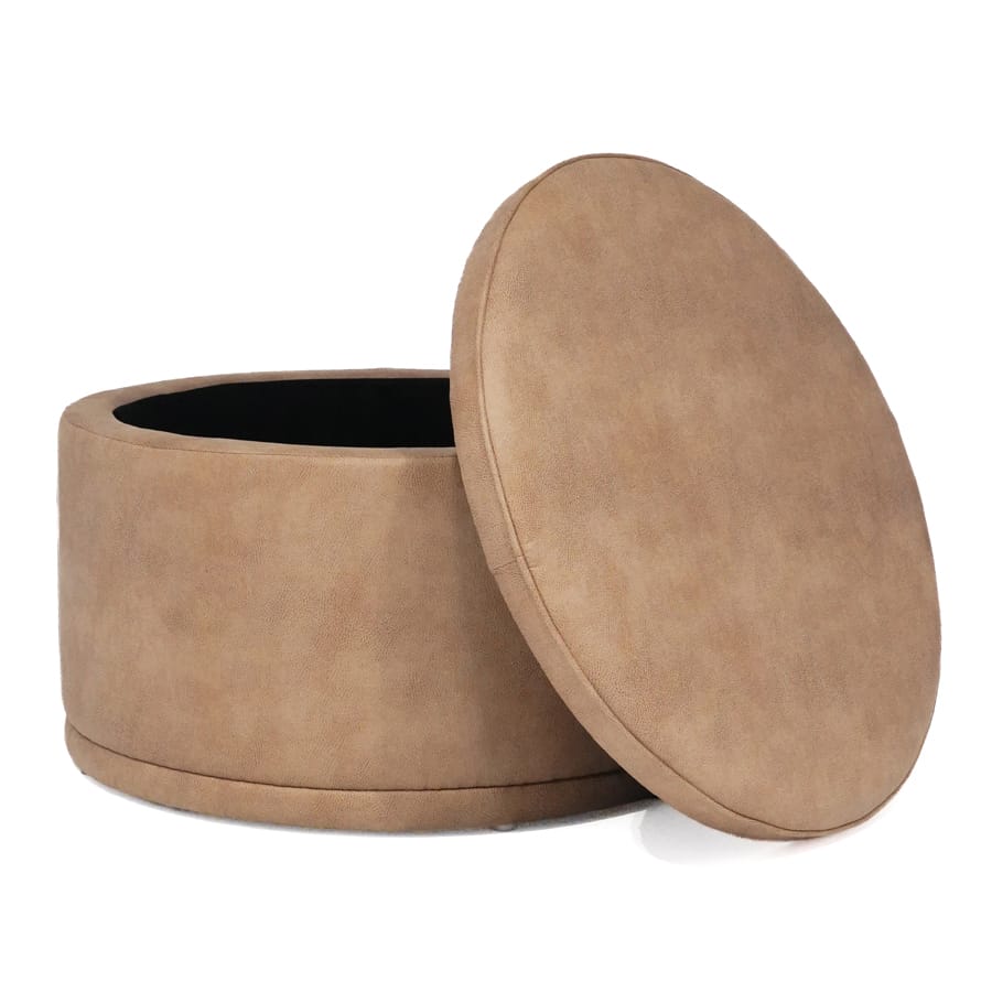 Mae Storage Ottoman Large Fawn By Black Mango Interiors
