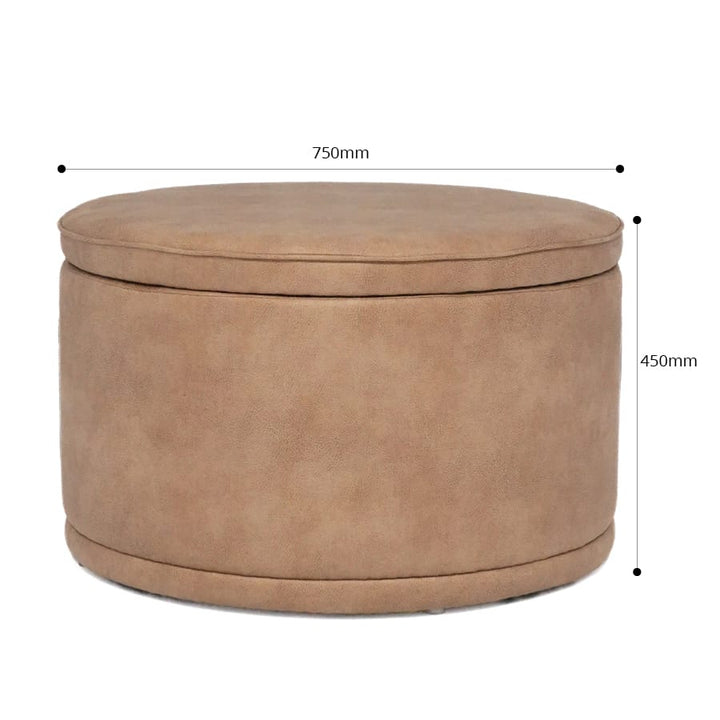 Mae Storage Ottoman Large Fawn By Black Mango Interiors