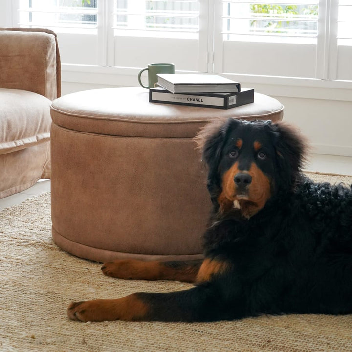 Mae Storage Ottoman Large Fawn By Black Mango Interiors