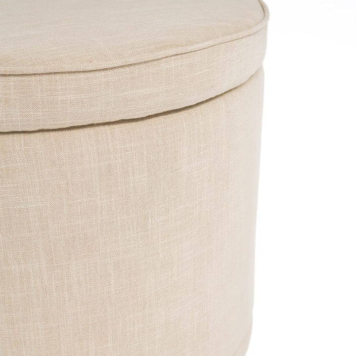 Mae Storage Ottoman Large Linen By Black Mango Interiors