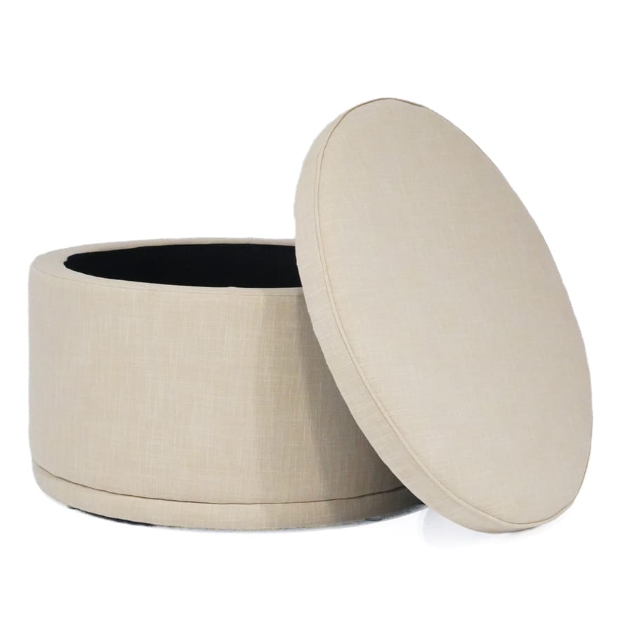 Mae Storage Ottoman Large Linen By Black Mango Interiors