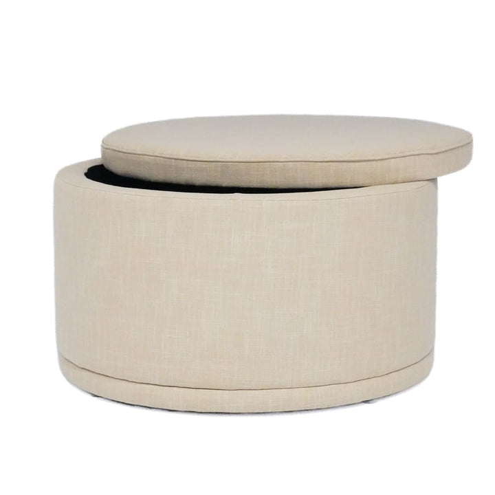 Mae Storage Ottoman Large Linen By Black Mango Interiors