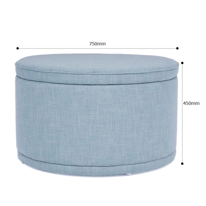 Mae Storage Ottoman Large Sky By Black Mango Interiors