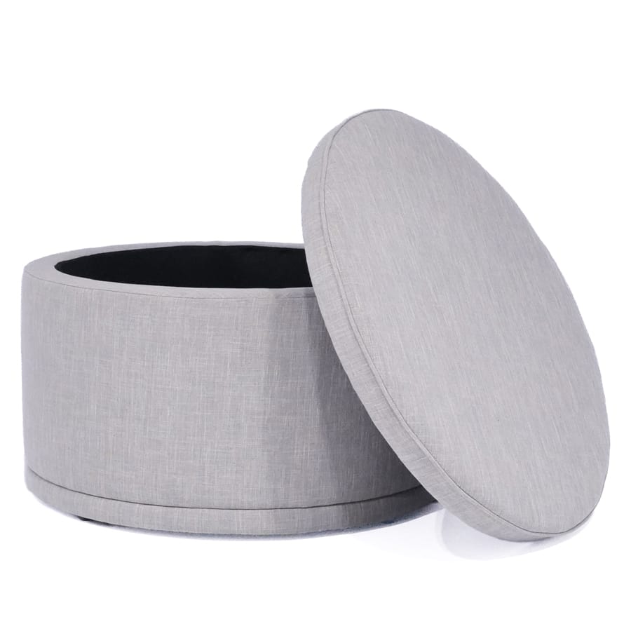 Mae Storage Ottoman Large Steel By Black Mango Interiors