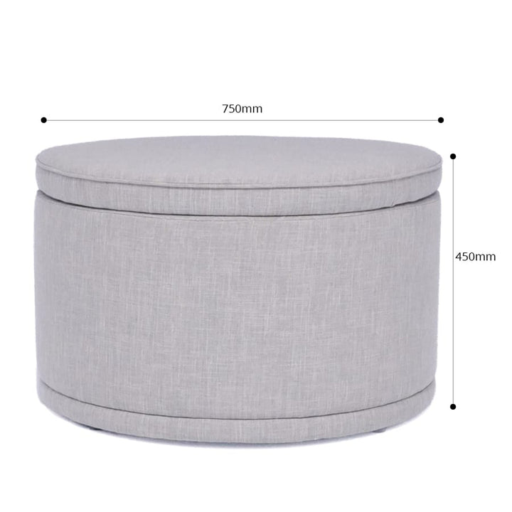 Mae Storage Ottoman Large Steel By Black Mango Interiors