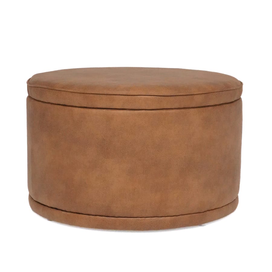Mae Storage Ottoman Large Tan By Black Mango Interiors